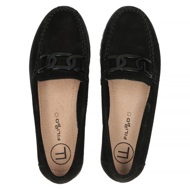 Leather loafers Filippo DP3334/23 BK black