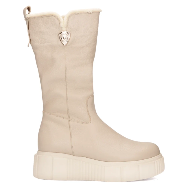 Leather ankle boots Filippo 70121 taupe