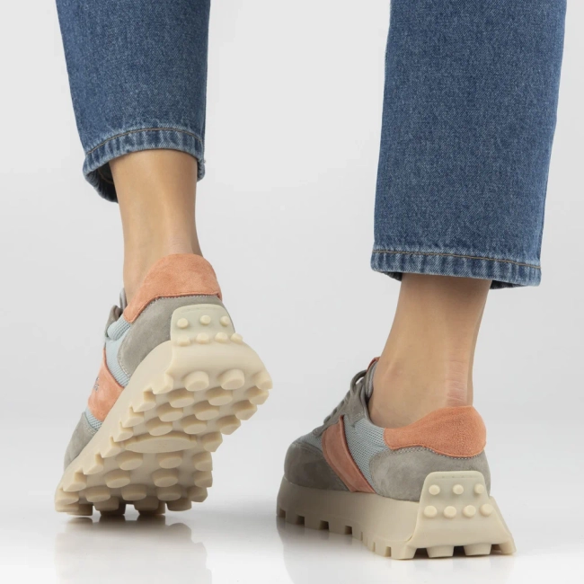 Leather sneakers Filippo DP7561/26 BL OR grey