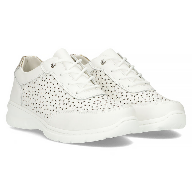 Leather sneakers Filippo DP4519/23 WH white