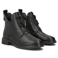 Skórzane botki Filippo DBT8135/26 BK czarne