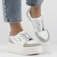 Leather sneakers Filippo DP6805/25 WH white