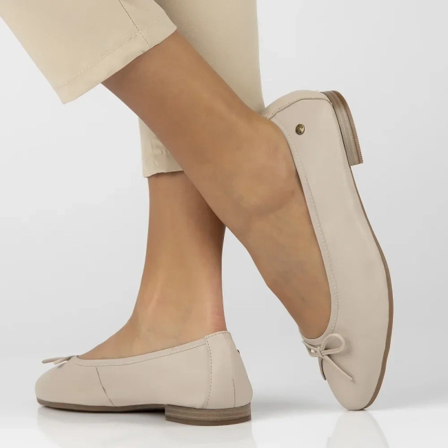Leather ballerinas Maciejka P6800-04/00-0 beige