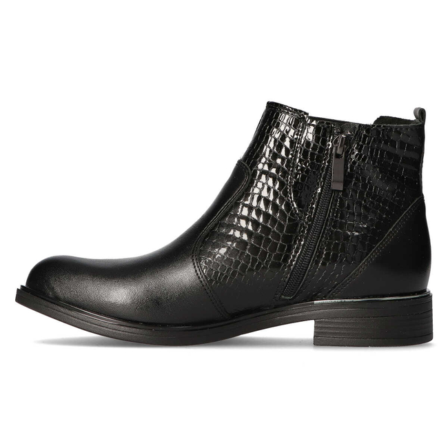 Leather ankle boots Filippo 437s black face kroko