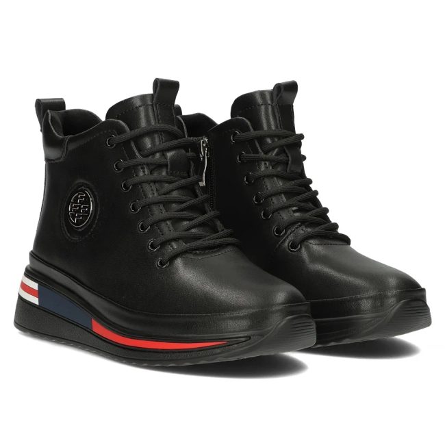 Leather ankle boots Filippo DBT4215/24 BK black