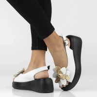 Leather sandals Filippo DS7578/26 WH white