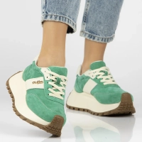 Leather sneakers Filippo DP6785/25 GE green