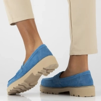 Leather shoes Filippo DP6090/24 BL blue