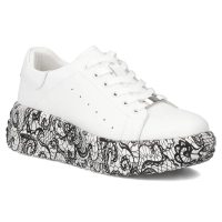 Leather sneakers Filippo DP7507/26 WH BK white