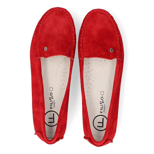 Leather loafers Filippo DP2037/21 RD red