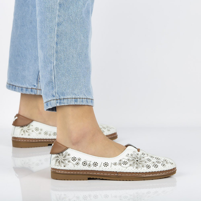 Leather shoes Filippo DP1224/20 WH white