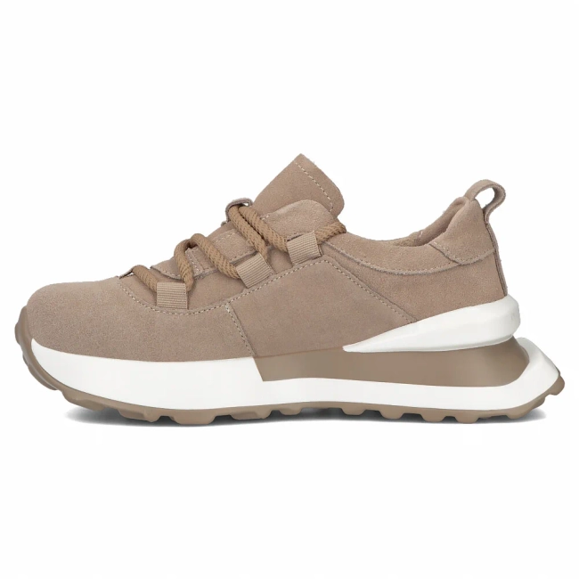 Skórzane sneakersy Filippo DP6802/25 BE beżowe