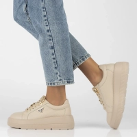 Skórzane sneakersy Filippo DP6382/24 BE beżowe