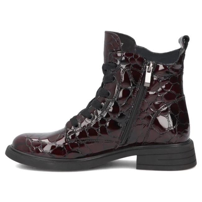 Leather ankle boots Filippo DBT7965/26 BG CR burgundy