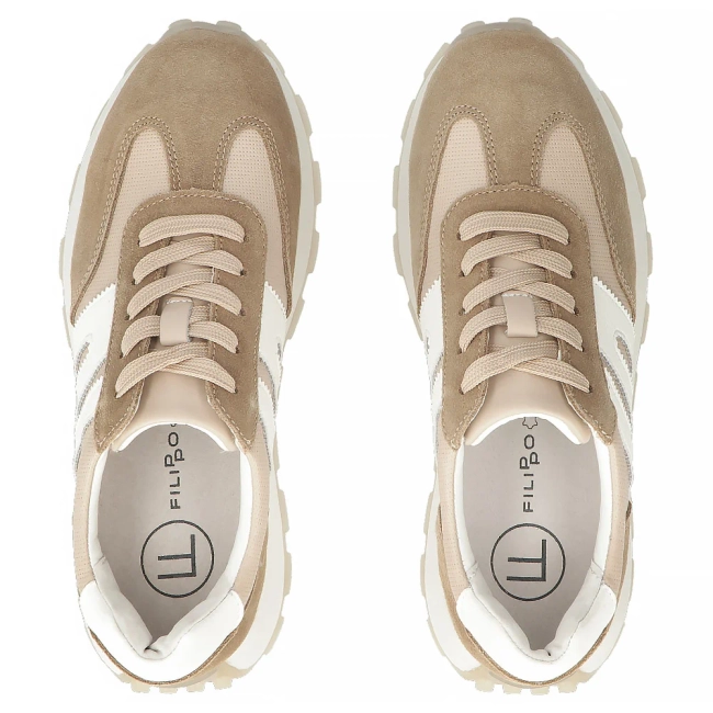 Leather sneakers Filippo DP7690/26 BE beige