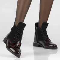 Leather ankle boots Filippo DBT4749/25 BR CR brown