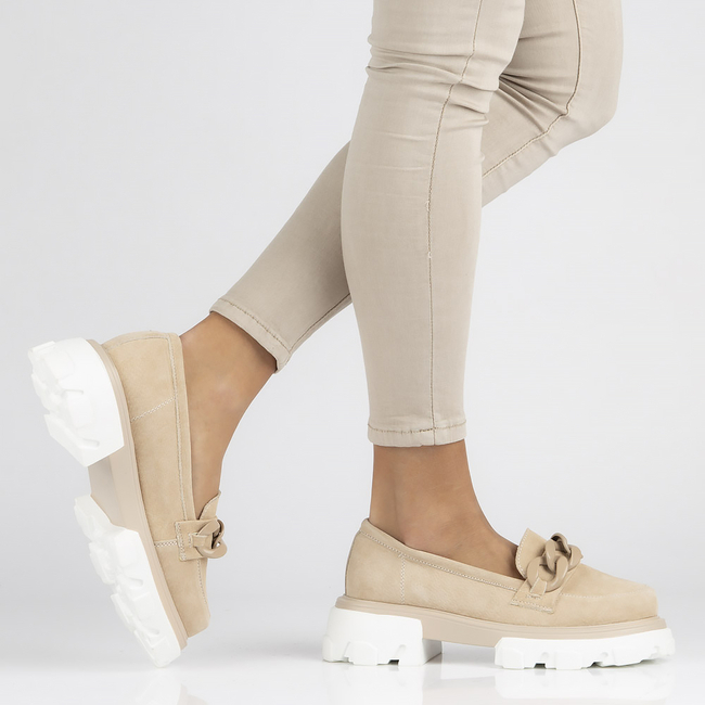 Leather shoes Filippo DP3718/22 BE beige