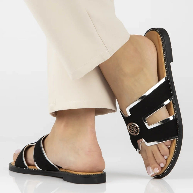 Klapki Filippo DK6921/25 BK czarne