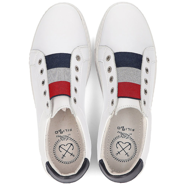 Leather shoes Filippo DP2155/22 WH white