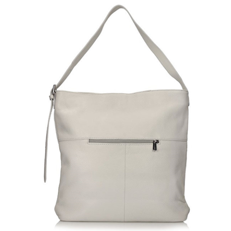 Torebka Toscanio Hobo Skórzana C127 jasna szara