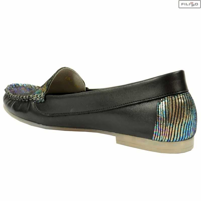 Moccasins LEMAR 10016 m.black+petrol 8022682