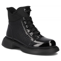 Skórzane botki Filippo DBT7295/25 BK czarne