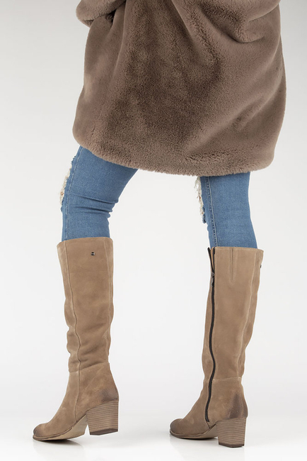 Kozaki Filippo 70109 taupe welur