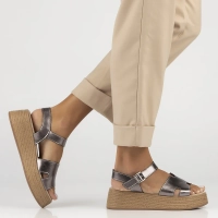 Leather sandals Filippo DS7024/25 GN gun metal