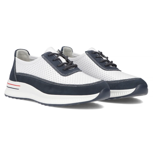 Leather shoes Filippo DP6717/25 WH NV white navy