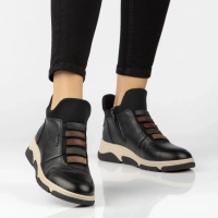 Leather ankle boots Rieker L5651-00 black