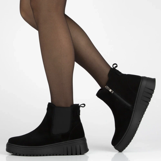 Leather ankle boots Filippo DBT7279/25 BK black