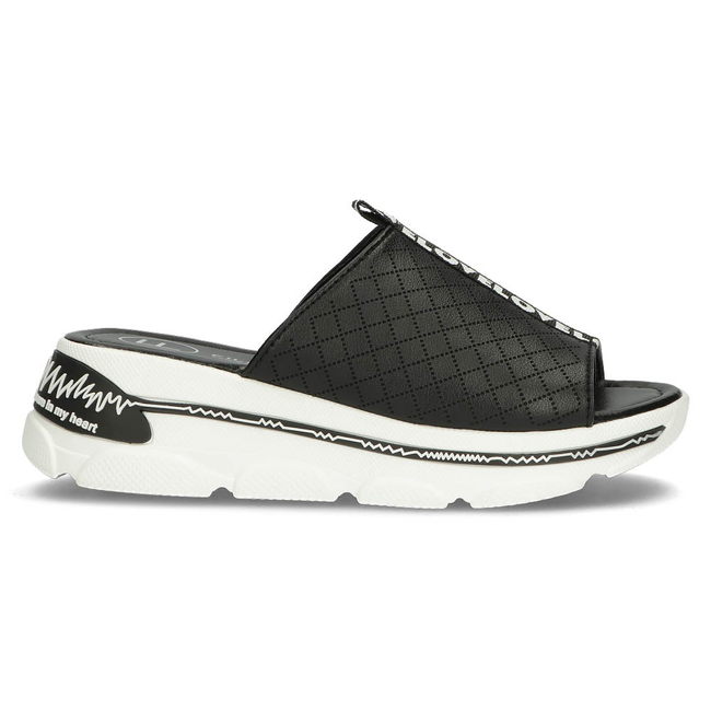 Leather slippers Filippo DK3679/22 BK black