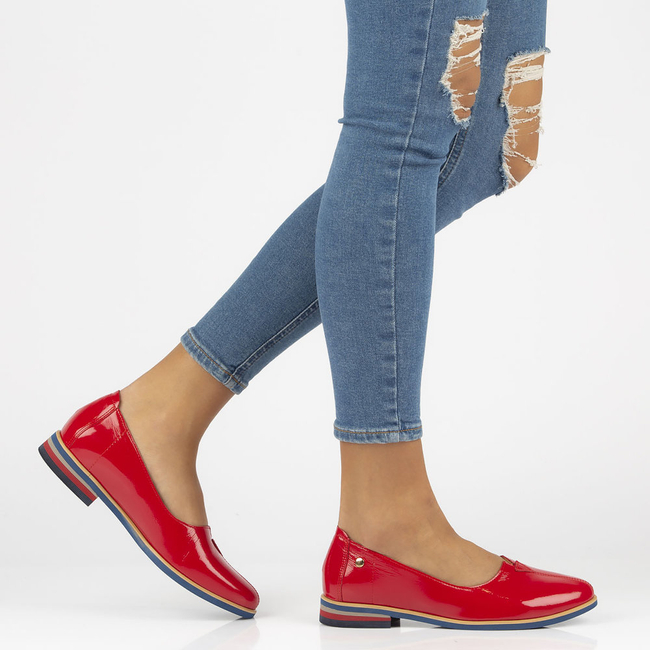 Leather shoes Filippo 05035 Red