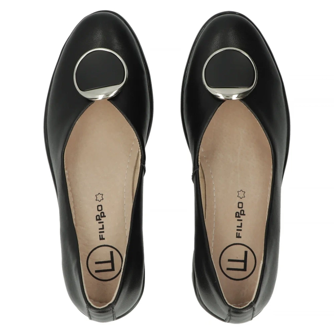 Leather shoes Filippo DP4569/24 BK black