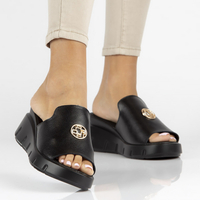 Leather flip-flops Filippo DK3596/22 BK black