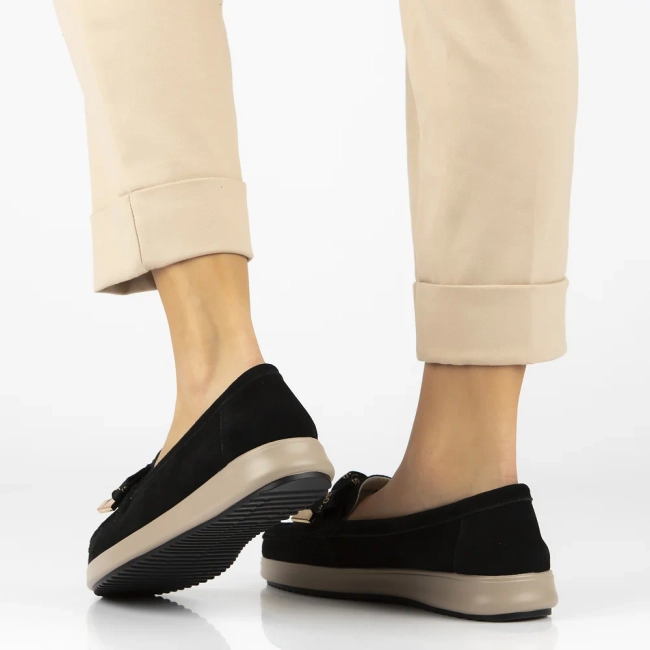 Leather loafers Filippo DP6457/25 BK SU black