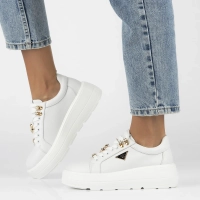 Leather sneakers Filippo DP6382/24 WH white