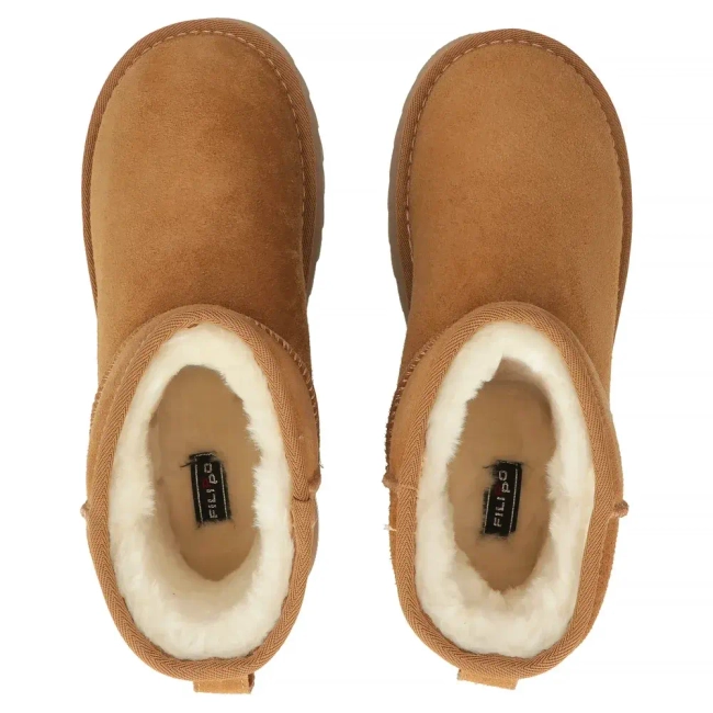 Leather snow boots Filippo DBT7329/25 CA brown