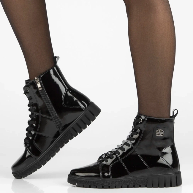 Skórzane trzewiki Filippo DBT7273/25 BK czarne