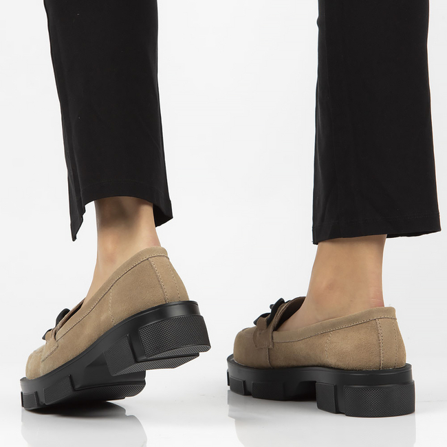 Leather shoes Filippo DP3221/22 BE BK beige