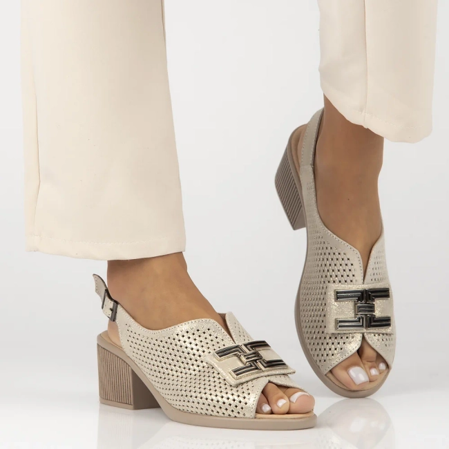 Leather sandals Filippo DS6033/25 GO gold