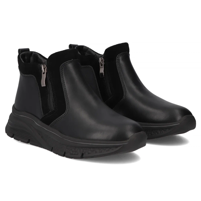 Leather ankle boots Filippo DBT7292/25 BK black