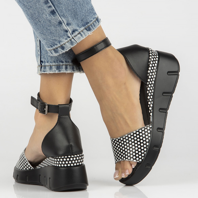 Leather sandals Filippo DS4455/23 BK KR black