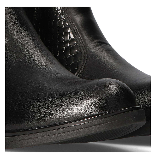 Leather ankle boots Filippo 437s black face kroko