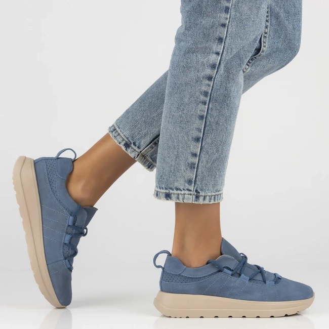 Skórzane sneakersy Filippo DP6706/25 BL niebieskie