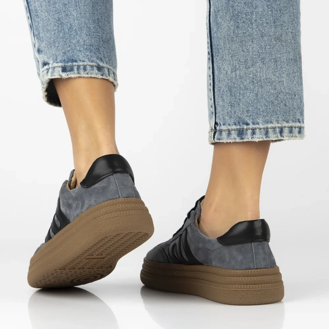 Leather sneakers Filippo DP7114/25 BL blue