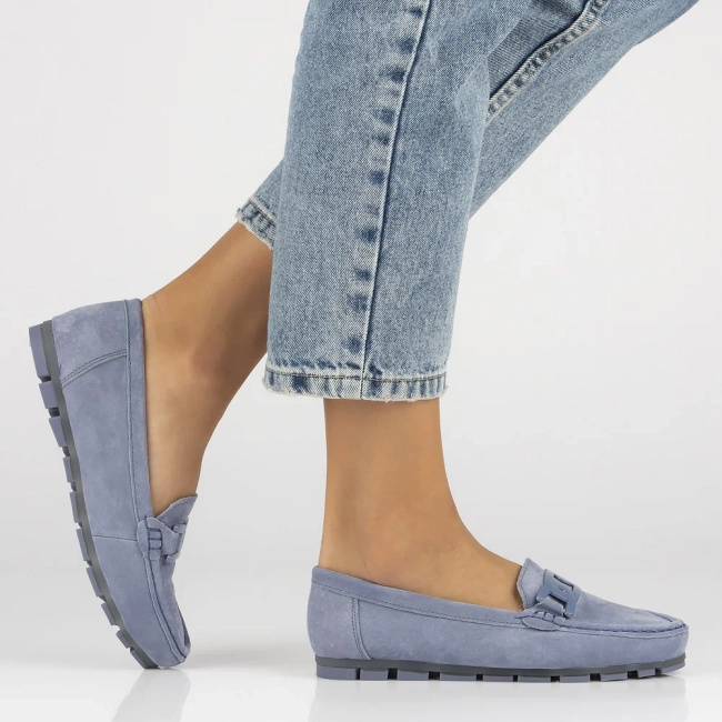 Leather loafers Filippo DP3630/25 BL blue