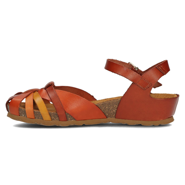 Leather sandals Yokono MONACO-184 red