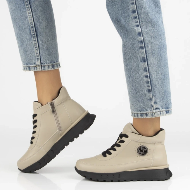 Leather ankle boots Filippo DBT7145/25 BE beige