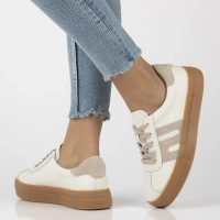 Leather sneakers Filippo DP6798/25 WH BE white